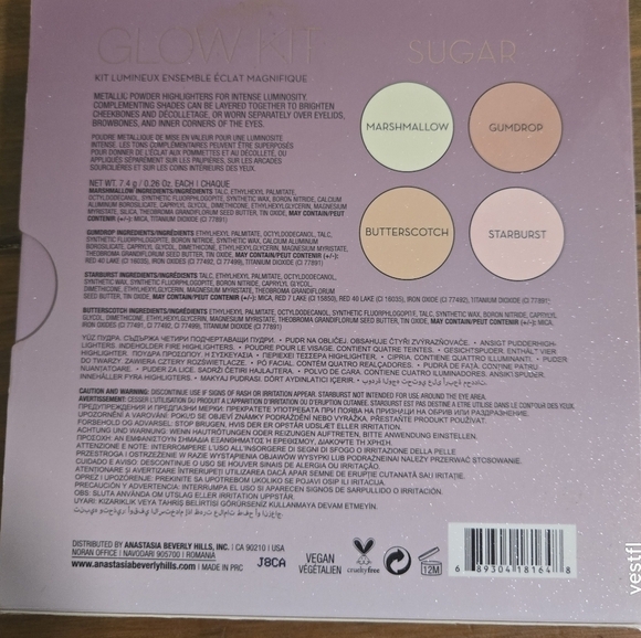 Anastasia Beverly Hills Marshmallow, Gumdrop, Butterscotch, & Starburst Highligh - Picture 2 of 5